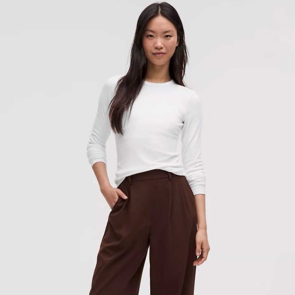 lululemon athletica Women's White Long Sleeve Tee